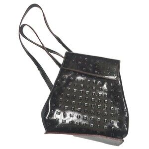 Arcadia Patent Leather Backpack Made in Italy Luxury Brand Bag Black